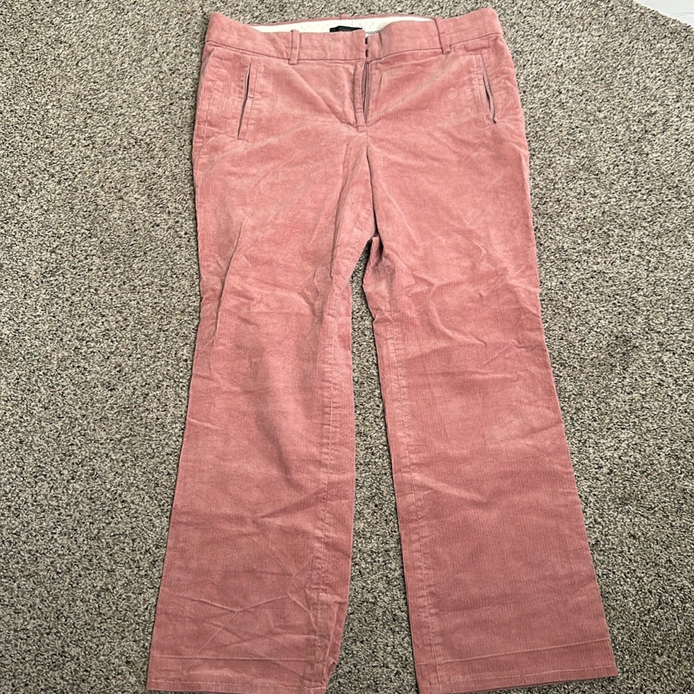 J crew pink corduroy straight leg pants
